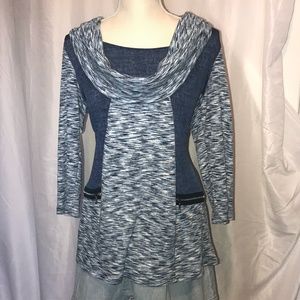 Coco Bianco Cowl Neck Sweater Top Medium